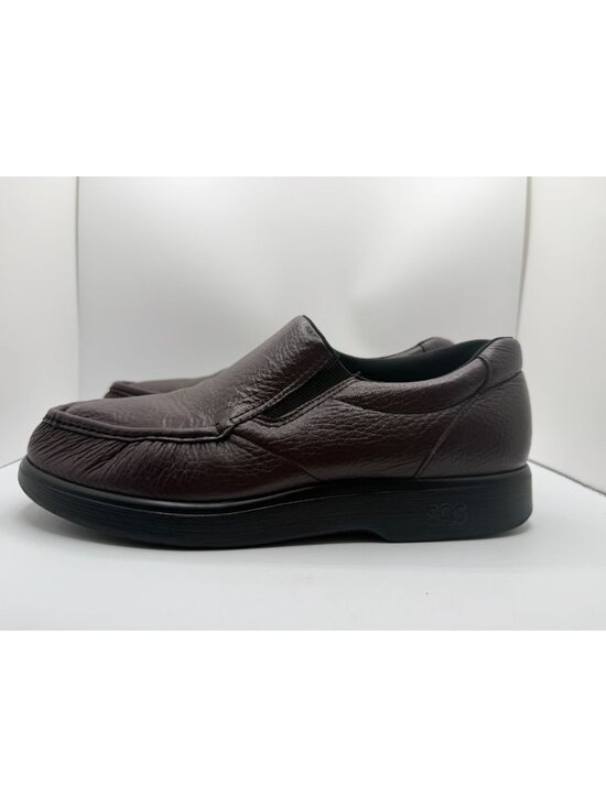 SAS Side Gore Cordovan Loafers Mens Size 12WW Burgundy Casual Slip On Shoes main image 11